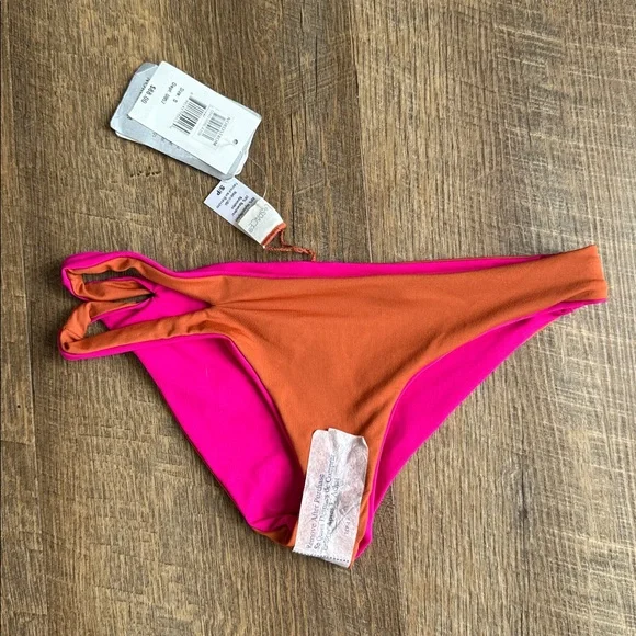 NWT LSpace Breakers Reversible Bikini Bottom Pink & Rust Size Small - Picture 9 of 13